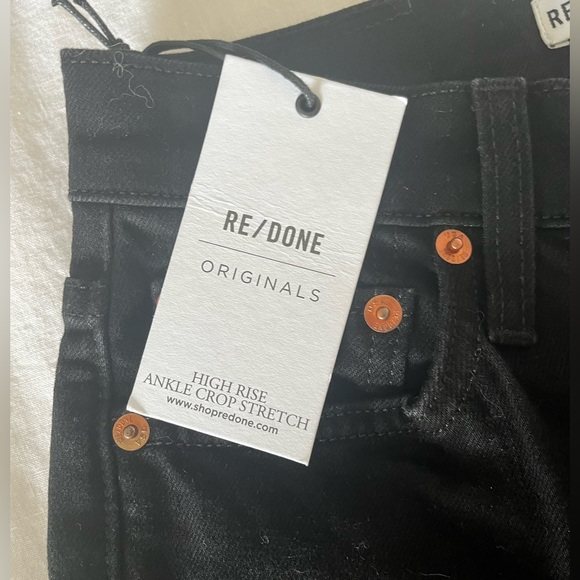REDONE HIGH RISE ANKLE CROP JEANS BRAND NEW - Picture 2 of 3